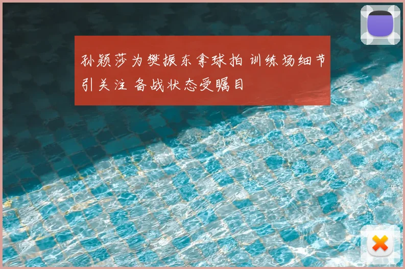 孙颖莎为樊振东拿球拍 训练场细节引关注 备战状态受瞩目